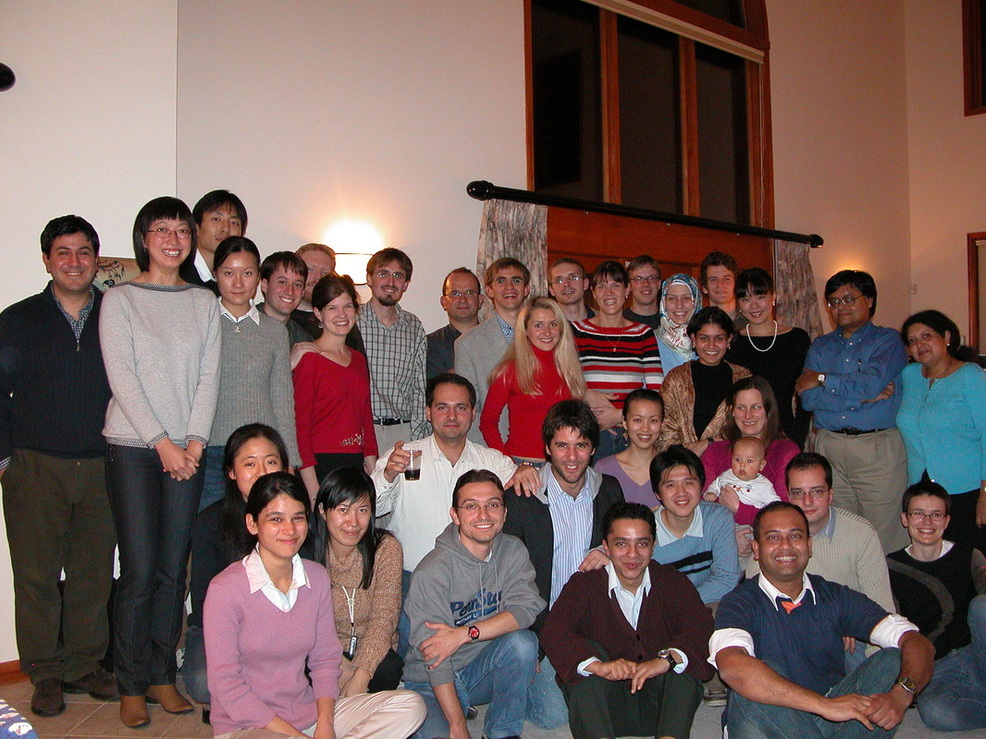 Ph.D students and others party, October 2005